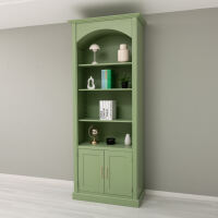 Bogen Bücherregal Landhausstil, 50 cm Tiefe lackiert