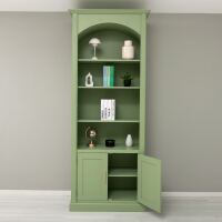 Bogen Bücherregal Landhausstil, 50 cm Tiefe lackiert