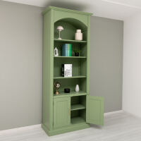 Bogen Bücherregal Landhausstil, 50 cm Tiefe lackiert