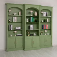 Bogen Bücherregal Landhausstil, 50 cm Tiefe lackiert