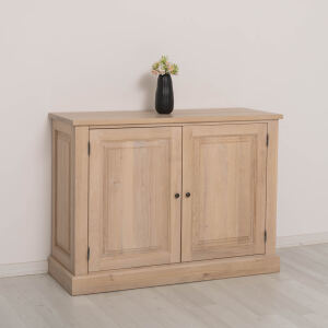 Landhaus Kommode mit Holztüren Massivholz Eiche