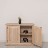 Landhaus Kommode mit Holztüren Massivholz Eiche