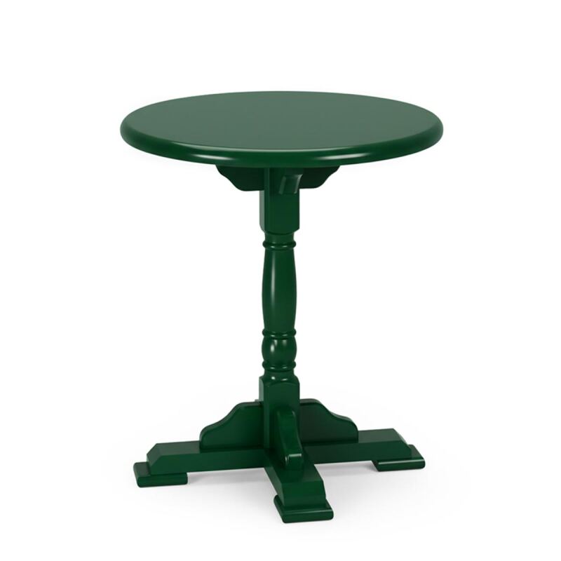 Grüner Holztisch 70cm mit Sockel