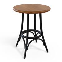 runder Bugholztisch 70cm braun-schwarz
