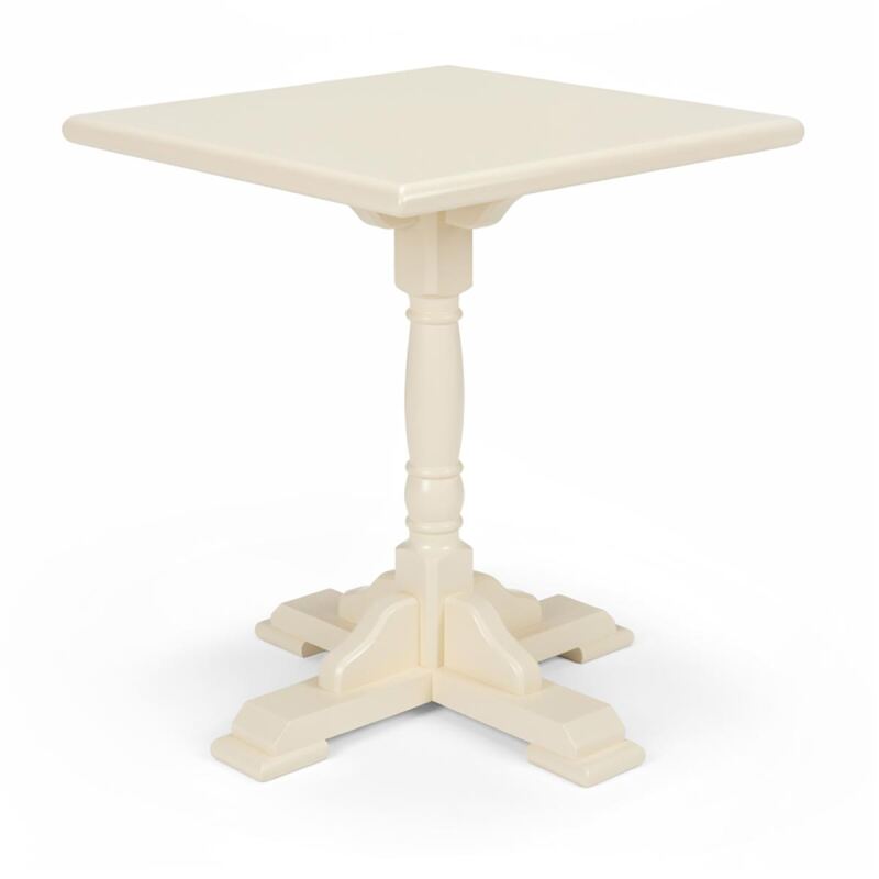 Küchentisch eckig 70x70 cm cremefarbig