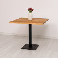 Mittelfuß Bistrotisch Eiche, 80 x 80 cm