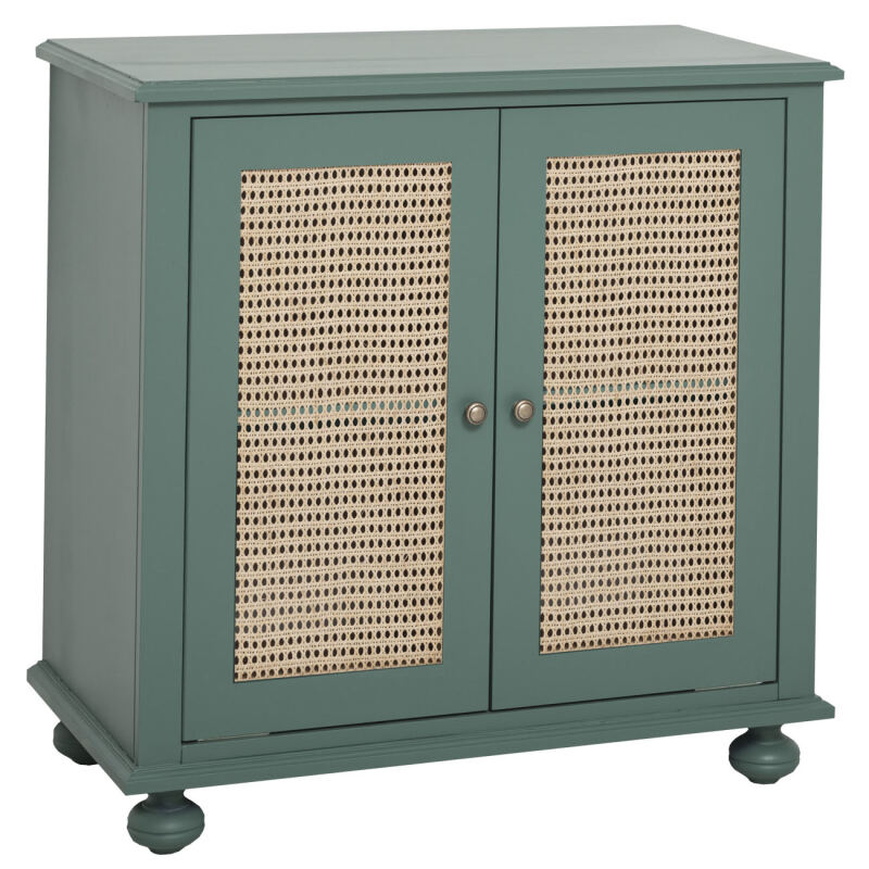 Landhaus Kommode Rattan Geflecht Türen