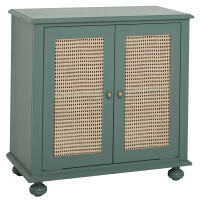 Landhaus Kommode Rattan Geflecht Türen