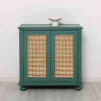 Landhaus Kommode Rattan Geflecht Türen