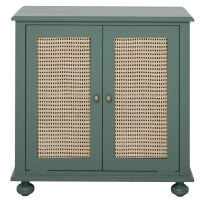 Landhaus Kommode Rattan Geflecht Türen