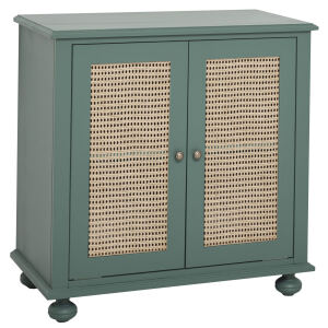Landhaus Kommode Rattan Geflecht Türen natur (unlackiert)