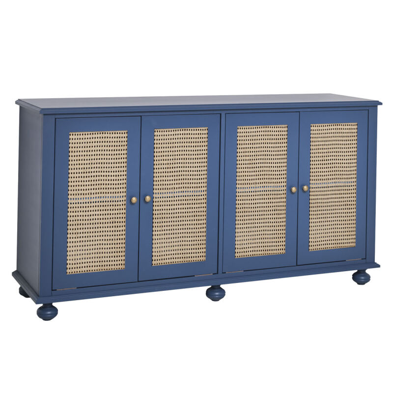 Landhaus Sideboard Rattan Geflecht Türen