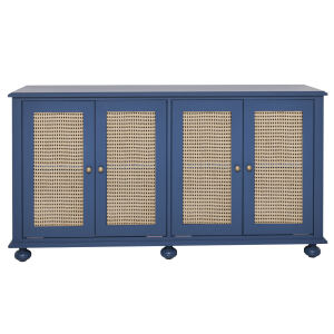 Landhaus Sideboard Rattan Geflecht Türen