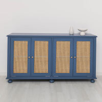 Landhaus Sideboard Rattan Geflecht Türen