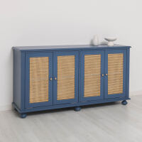 Landhaus Sideboard Rattan Geflecht Türen
