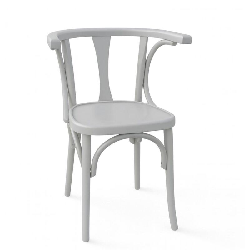 Farbiger Bistrostuhl mit gebogener Armlehne, freie Farbwahl - Onlineshop für massive Landhausmöbel