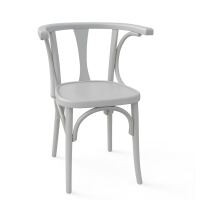 Farbiger Bistrostuhl mit gebogener Armlehne, freie Farbwahl