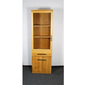 BÃ¼cher Vitrine Flachsockel Massivholz Buche geÃ¶lt
