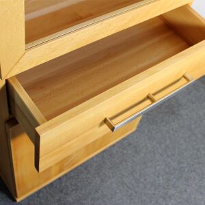 BÃ¼cher Vitrine Flachsockel Massivholz Buche geÃ¶lt