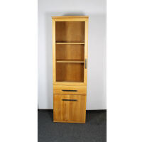 Bücher Vitrine Flachsockel Massivholz Buche geölt