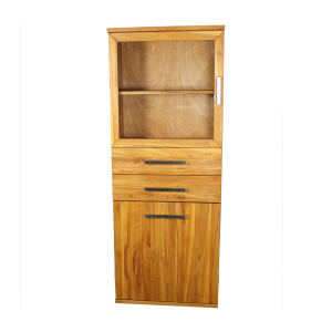 Hochschrank Vitrine Massivholz Kernbuche geÃ¶lt