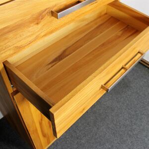 Hochschrank Vitrine Massivholz Kernbuche geÃ¶lt