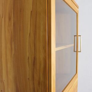 Hochschrank Vitrine Massivholz Kernbuche geÃ¶lt