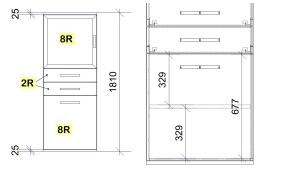 Hochschrank Vitrine Massivholz Kernbuche geÃ¶lt