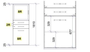 Hochschrank Vitrine Massivholz Kernbuche geölt