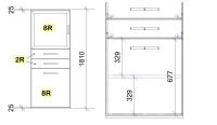 Hochschrank Vitrine Massivholz Kernbuche geÃ¶lt
