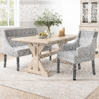 Esszimmer Polsterbank Landhausstil 180 cm Webstoff SAWANA - pflegeleicht