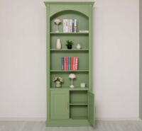 Bogen Bücherregal im Landhausstil blassgrün