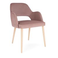 Essgruppe "Blush Rosé" 5-teilig Esstisch Baumkante  220x100 White Wash mit 4 Stühlen