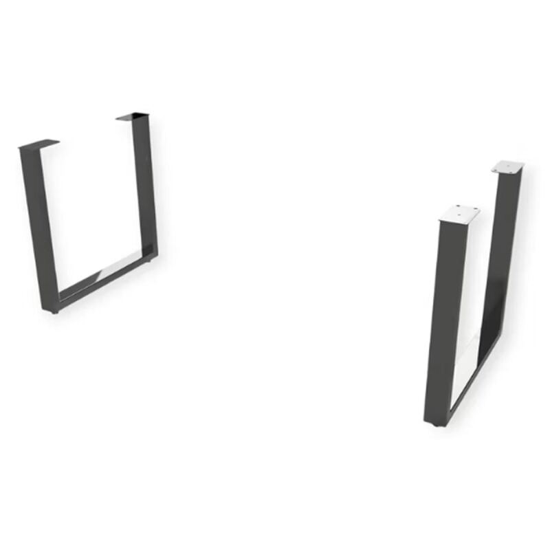 Tischgestell Set aus Metall U-Form schwarz