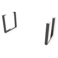 Tischgestell Set aus Metall U-Form schwarz