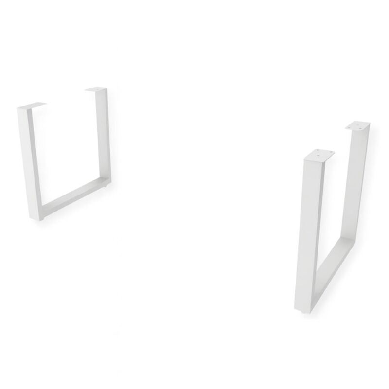 Tischgestell Set aus Metall U-Form weiß