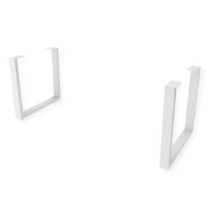 Tischgestell Set aus Metall U-Form weiß