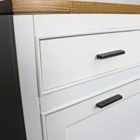 Landhaus Schuhschrank mit KippfÃ¤chern altweiÃŸ-hellbraun