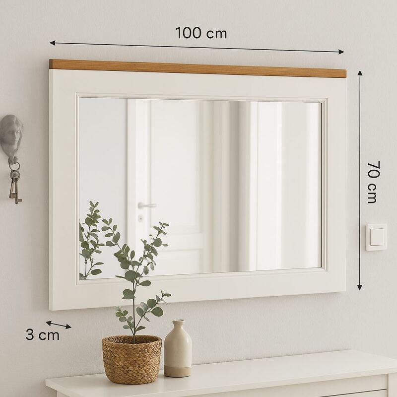 Wandspiegel mit Holzrahmen | Spiegel für Diele & Flur - Onlineshop für massive Landhausmöbel
