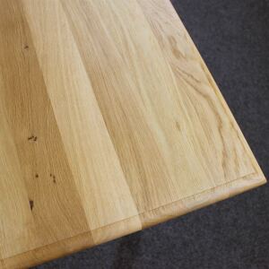 Landhausstil Esstisch weiß 140 cm, Eichenplatte hellbraun geölt