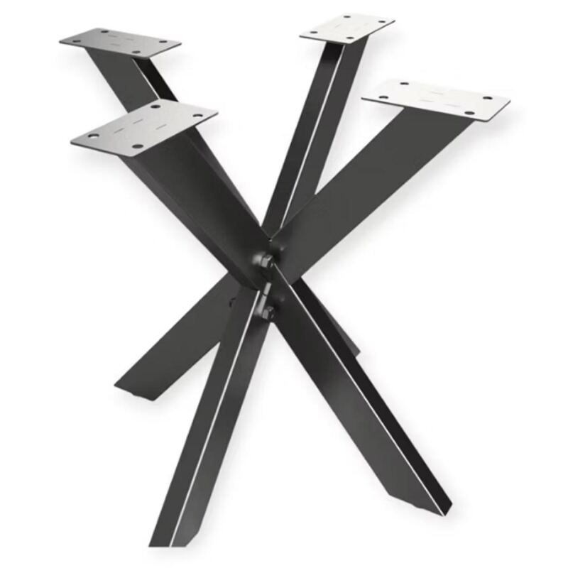 Tischgestell Spider rund Metall schwarz