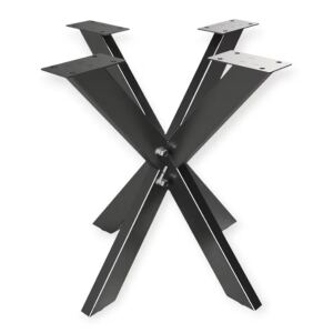Tischgestell Spider rund Metall schwarz