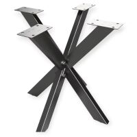 Tischgestell Spider rund Metall schwarz