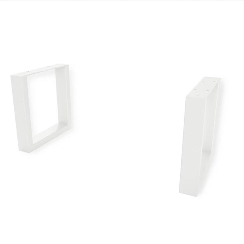 Set Gestell Couchtisch aus Metall U-Form weiß