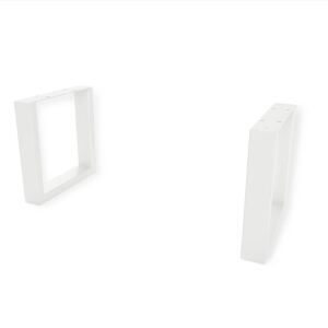 Set Gestell Couchtisch aus Metall U-Form weiß