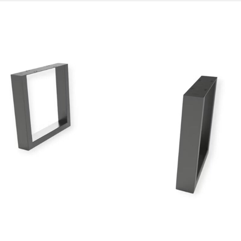 Set Gestell Couchtisch aus Metall U-Form schwarz