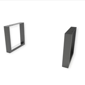 Set Gestell Couchtisch aus Metall U-Form schwarz