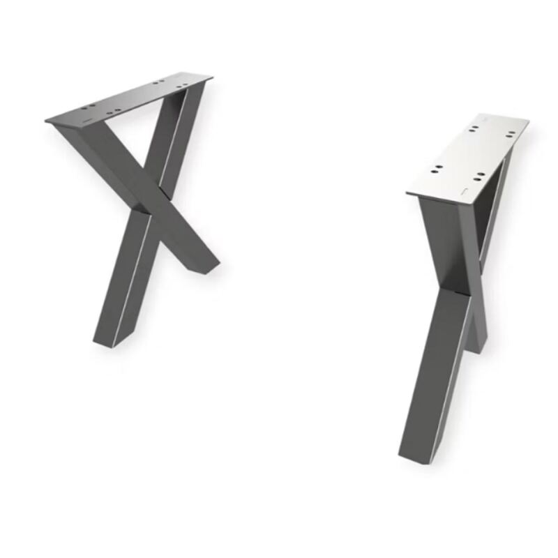 Sitzbank Gestell X-Form schwarz