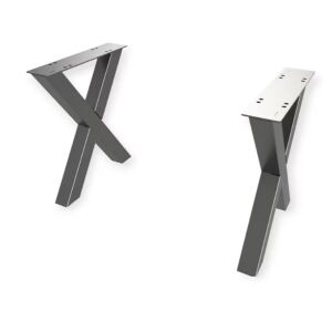 Sitzbank Gestell X-Form schwarz