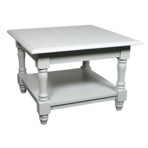 Landhaus Couchtisch mit Ablage achatgrau shabby chic